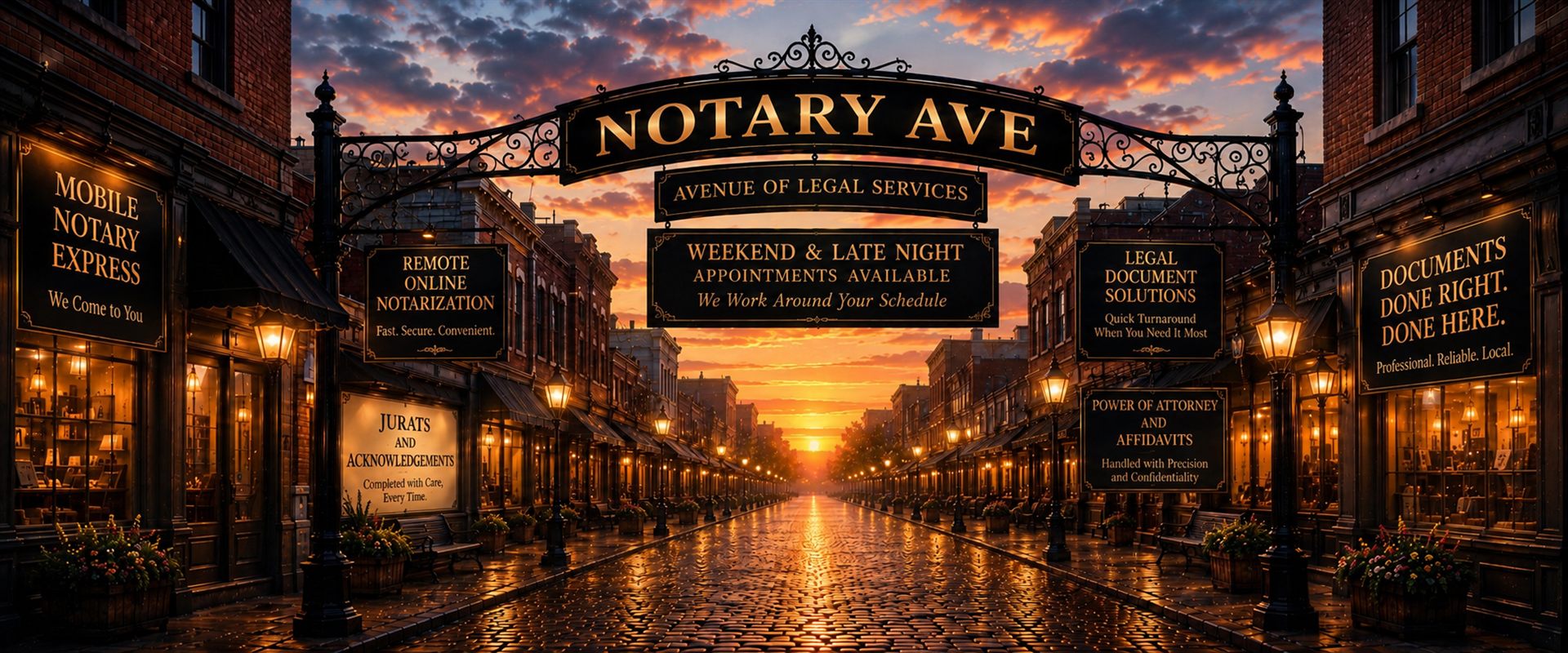 NotaryAve — the avenue of legal services: mobile notary, remote online notarization, weekend & late appointments